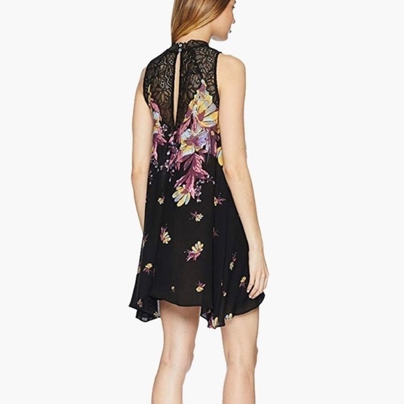 NWT Free People Intimately Onyx Combo Dress, Lightweight With Lace Detail - Picture 2 of 10